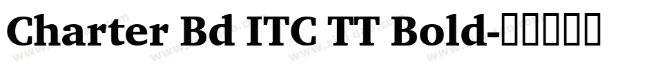 Charter Bd ITC TT Bold字体转换